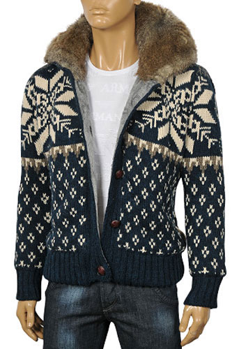 EMPORIO ARMANI Men's Knit Warm Jacket #98 - Click Image to Close