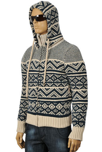 DOLCE & GABBANA Men's Knit Hooded Warm Jacket #351 - Click Image to Close