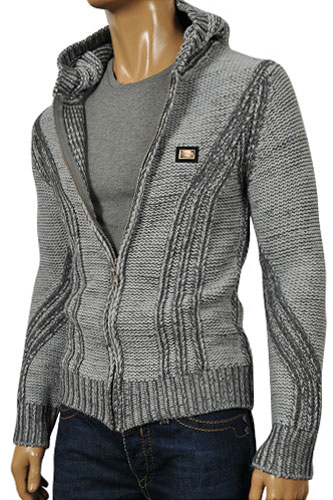 DOLCE & GABBANA Men's Knitted Hooded Jacket #381 - Click Image to Close