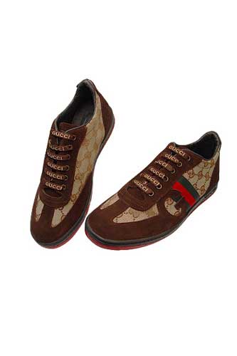 GUCCI Mens Leather Sneakers Shoes #197 - Click Image to Close