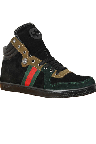 GUCCI Men's High Leather Sneaker Shoes #249 - Click Image to Close