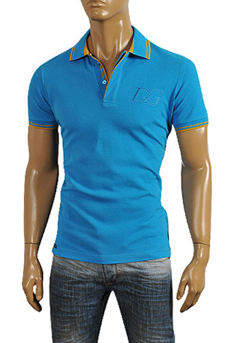 DOLCE & GABBANA Men's Polo Shirt In Blue #442 - Click Image to Close