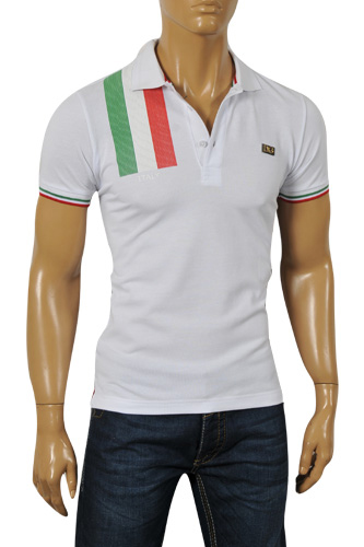 DOLCE & GABBANA Men's Polo Shirt In White #443 - Click Image to Close
