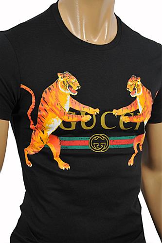 GUCCI Men's Tiger print jersey T-shirt