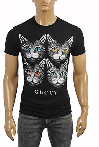 GUCCI Men's Mystic Cat print T-Shirt #223 - Click Image to Close