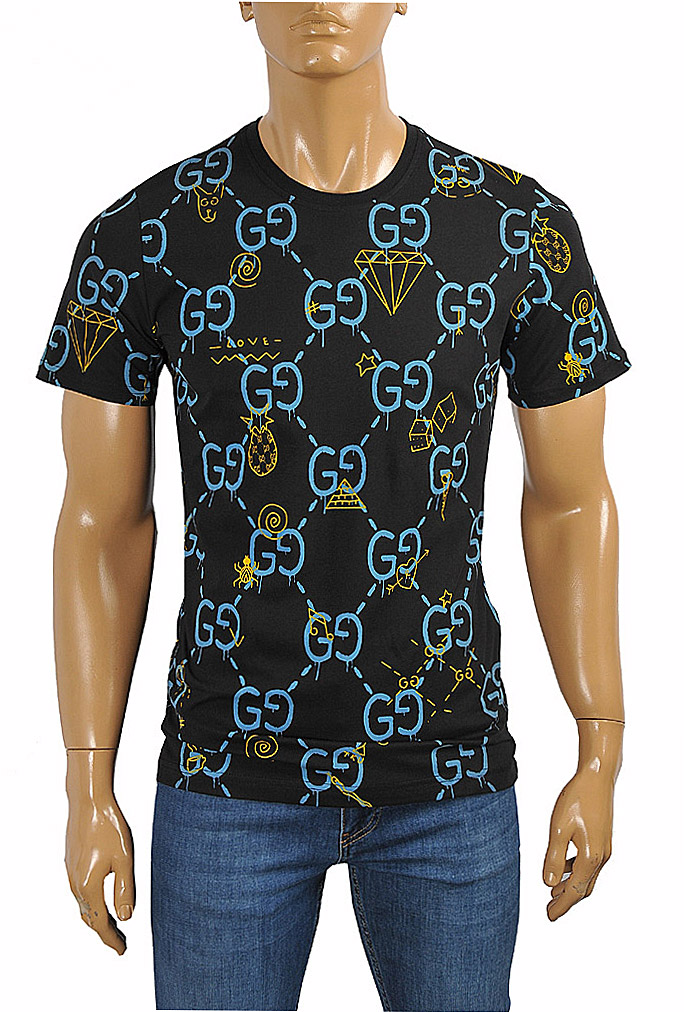 gucci print blue
