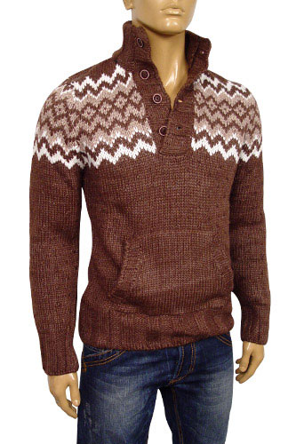 EMPORIO ARMANI Mens Polo Style Warm Sweater #115 - Click Image to Close