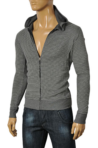 EMPORIO ARMANI Men's Zip Up Hooded Sweater #152 - Click Image to Close
