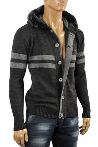 ARMANI JEANS Men's Knit Hooded Sweater #159 - Click Image to Close