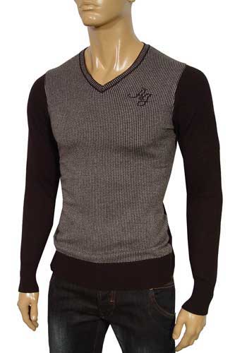 ARMANI JEANS Men's V-Neck Body Slim Fit Sweater #99