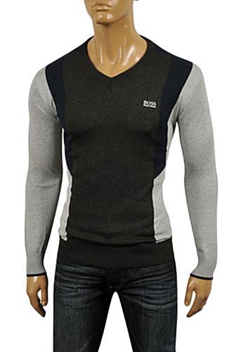 HUGO BOSS Men's V-Neck Knit Sweater #46