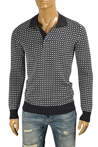 PRADA Men's Knitted Polo Stile Sweater #13 - Click Image to Close