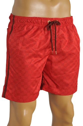 gucci red swim shorts