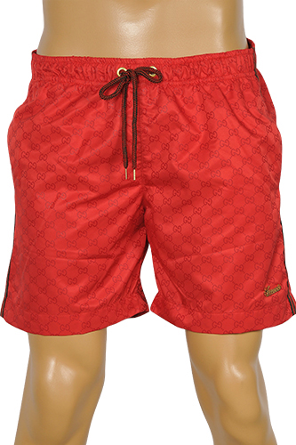 red gucci swim shorts