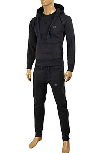 DOLCE & GABBANA Men's Tracksuit In Navy Blue #421 - Click Image to Close