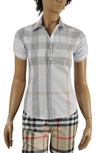 BURBERRY Ladies Short Sleeve Shirt #155 - Click Image to Close