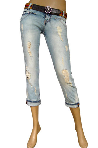 GUCCI Ladies Capri/Jeans With Belt #38 - Click Image to Close