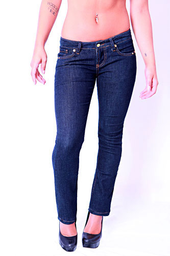 PRADA Ladies Classic Jeans In Navy Blue #9 - Click Image to Close