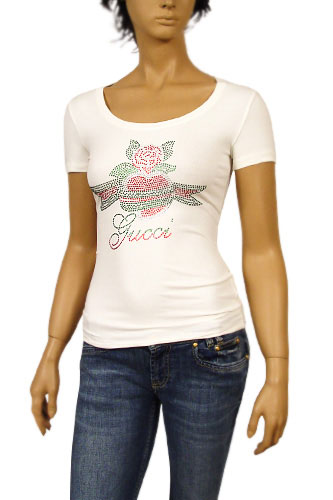 GUCCI Ladies Short Sleeve Tee #58 - Click Image to Close