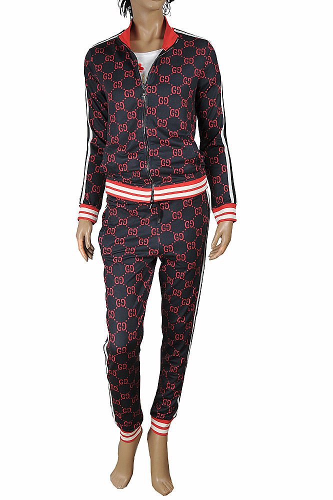 gucci red and blue tracksuit